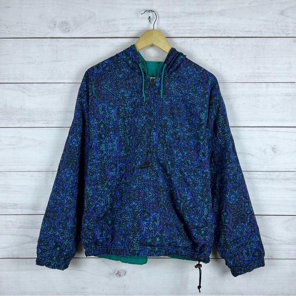 Vintage 1990s Nike Reversible Pullover Windbreaker Medium - Picture 1 of 7